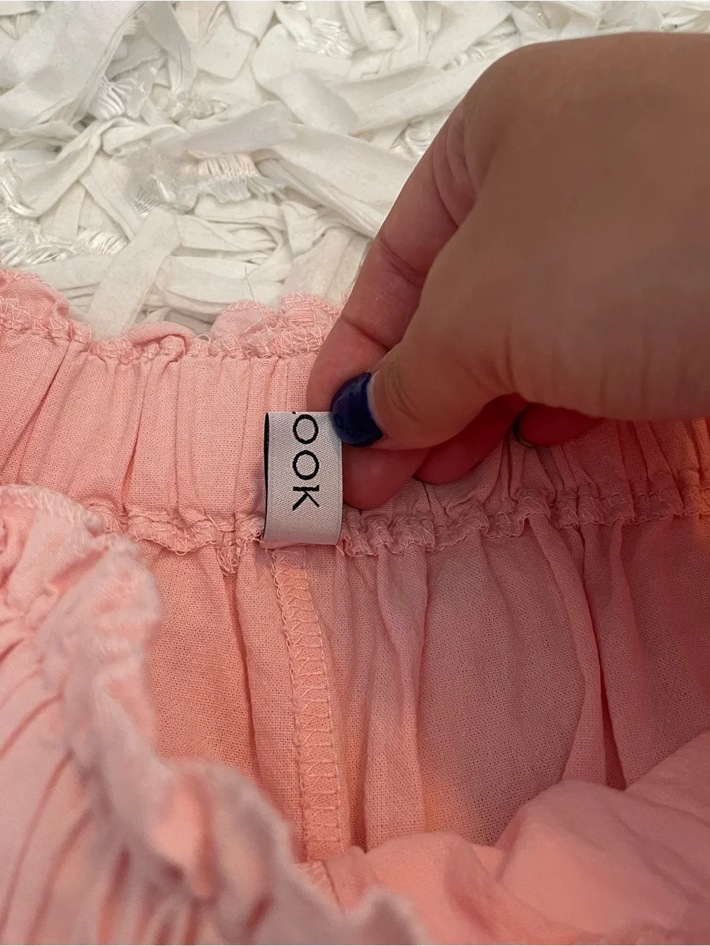 Pink Elastic Waist Summer Shorts